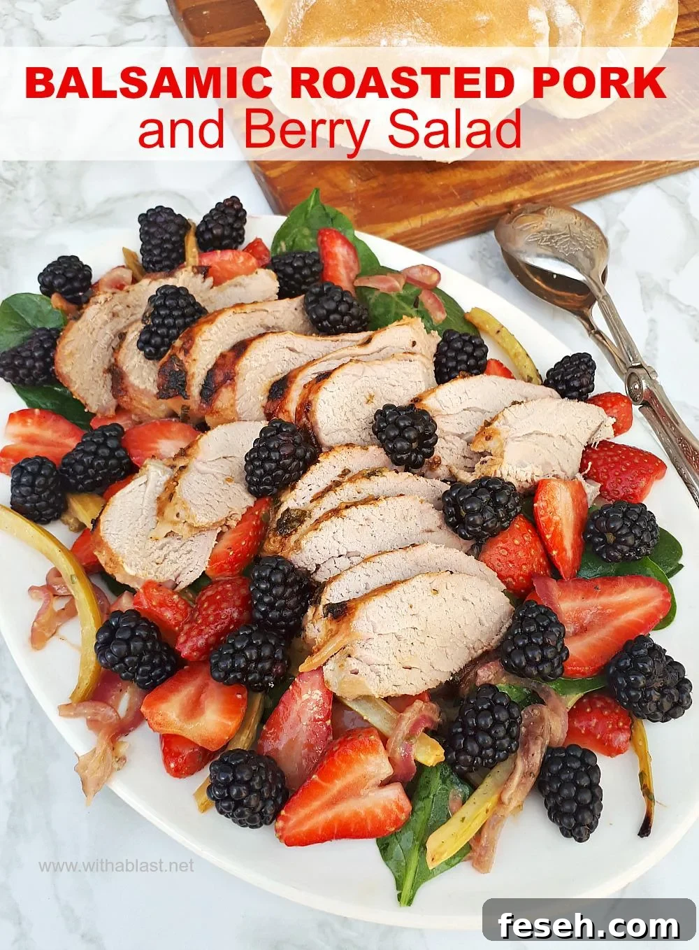 Balsamic Roasted Pork And Berry Salad