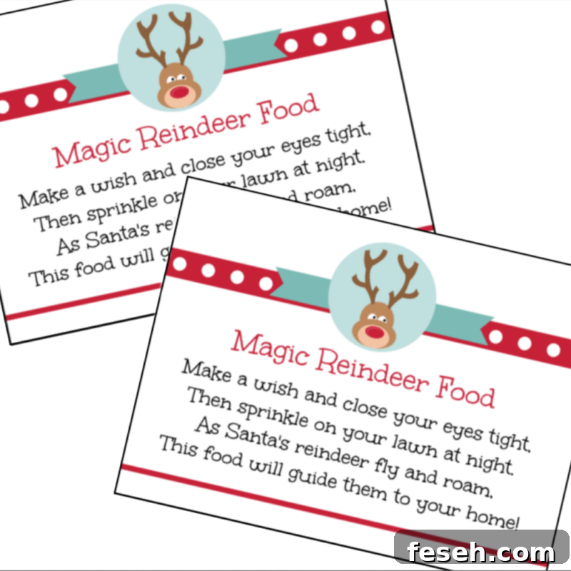 Fun Christmas Eve Games to Bring Family Together 3 Magic reindeer food bag topper