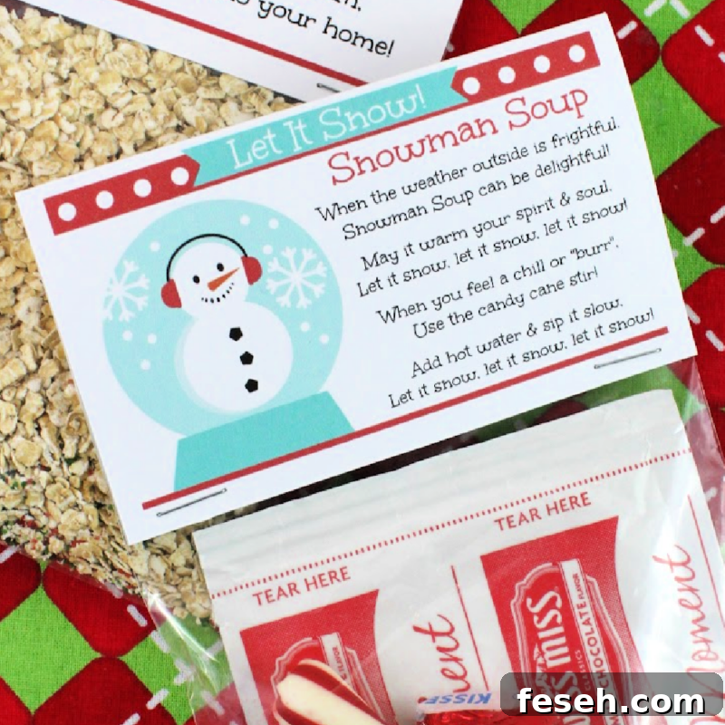 Fun Christmas Eve Games to Bring Family Together 4 Snowman soup bag topper gift