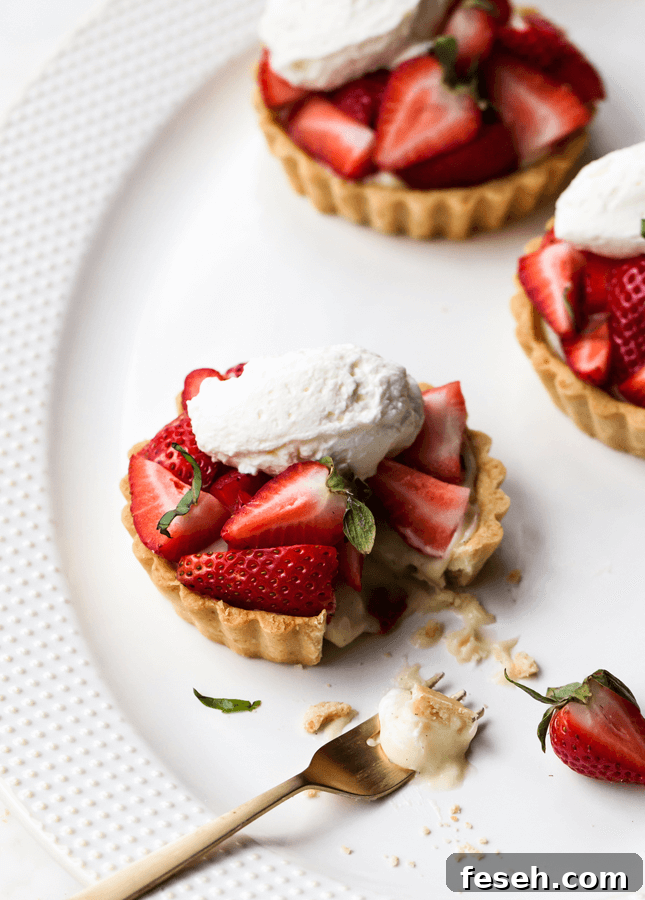Strawberry Basil Tartlets, by Style Sweet CA // FoodNouveau.com