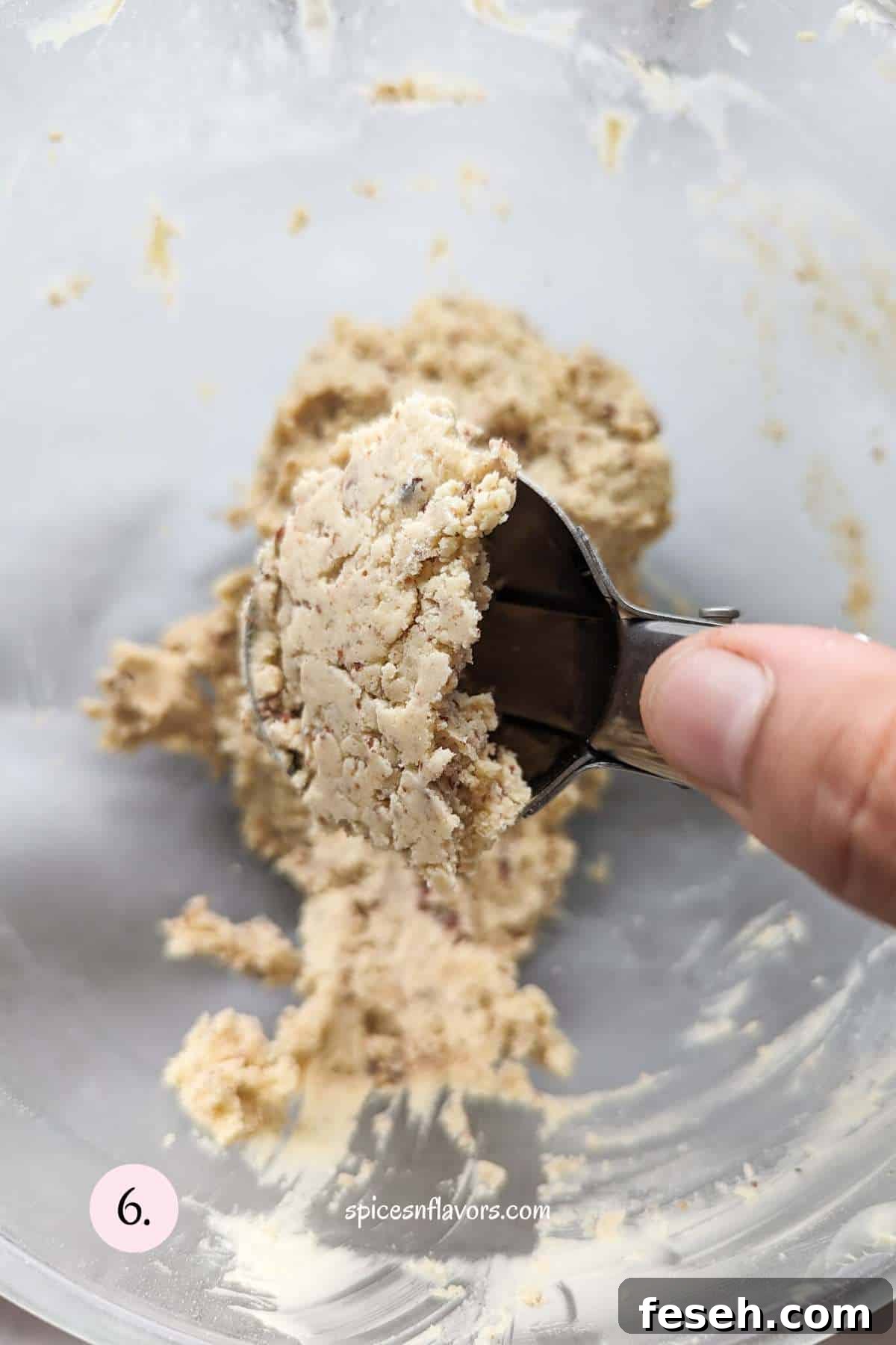 scoop out cookie dough to form balls