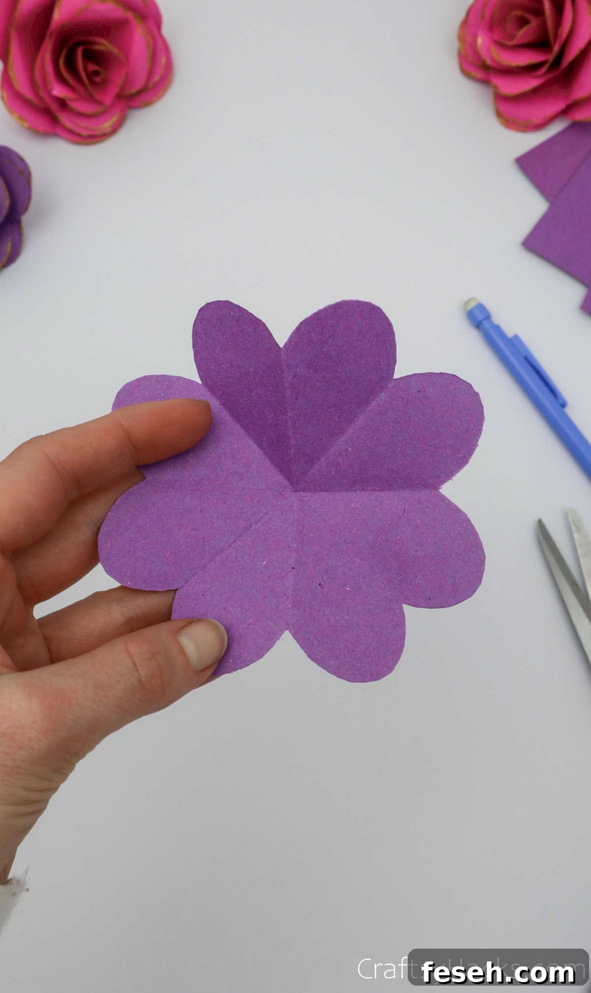 purple flower shape