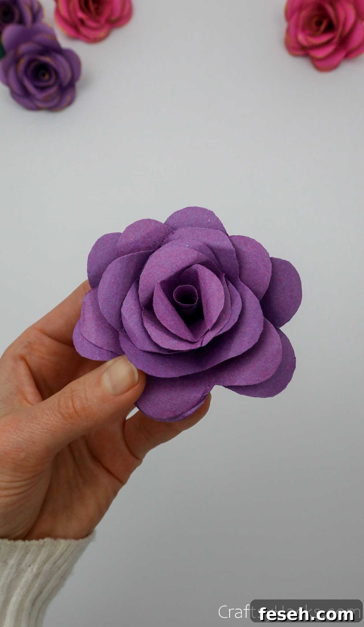completed paper flower
