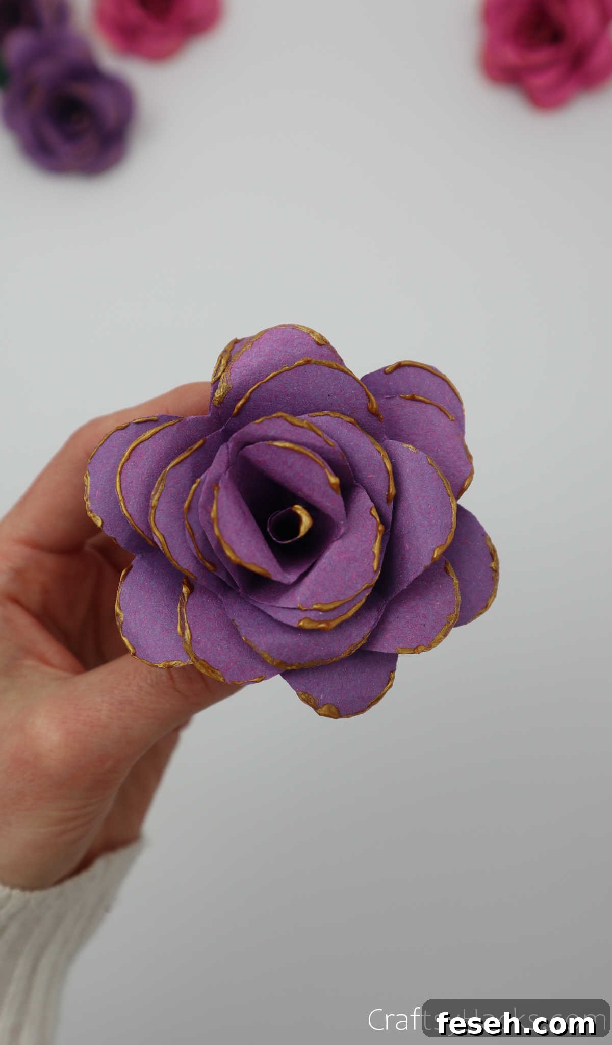 completed purple flower