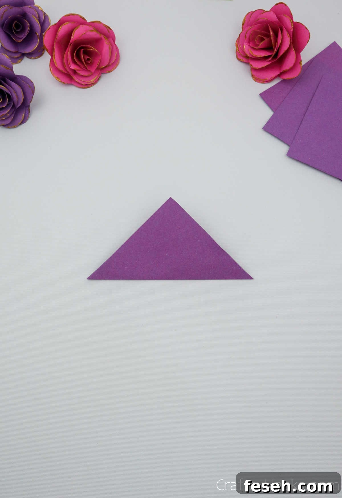 purple paper triangle