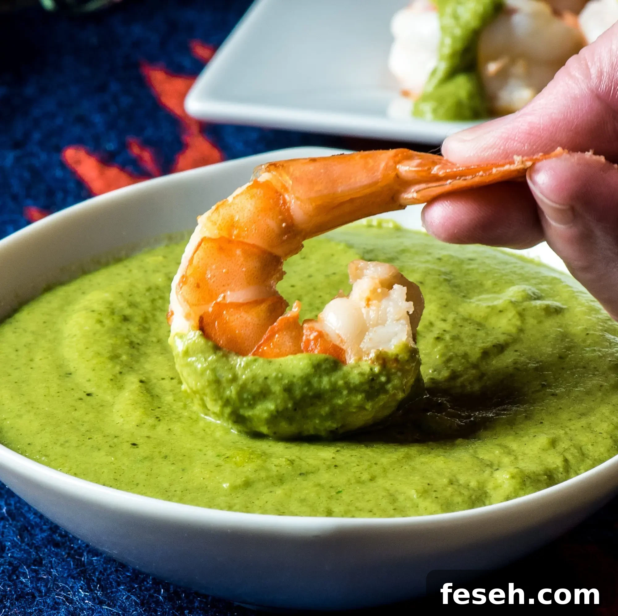 Shrimp in Poblano Cream Sauce with Culichi Salsa Recipe 5 Sauce ready to serve