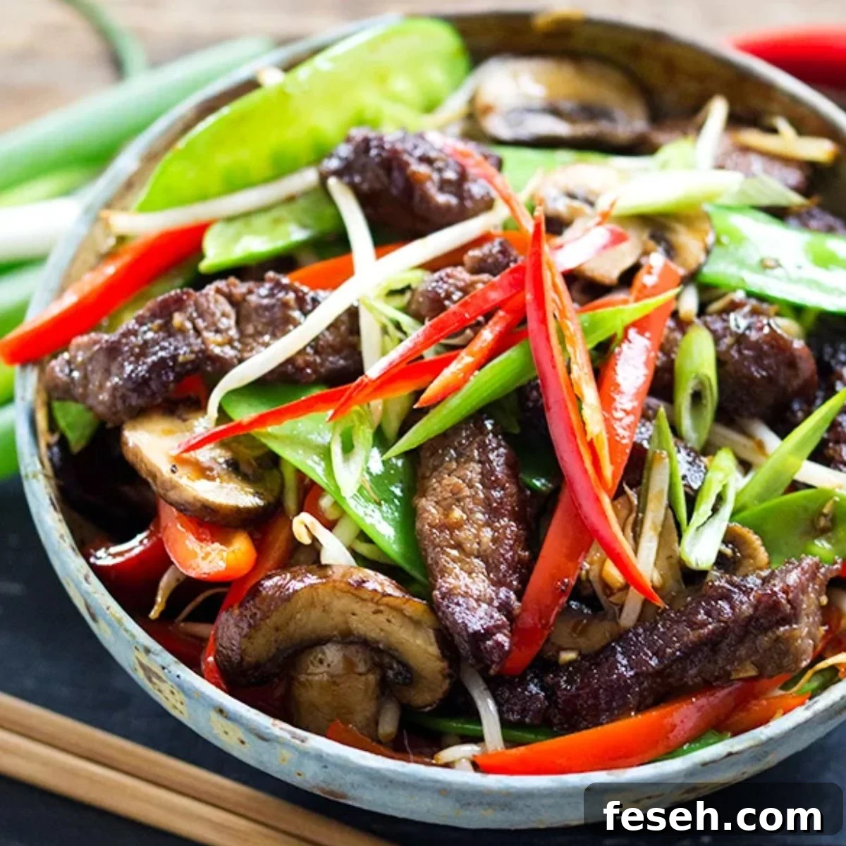 asian beef with vegetables stir fry