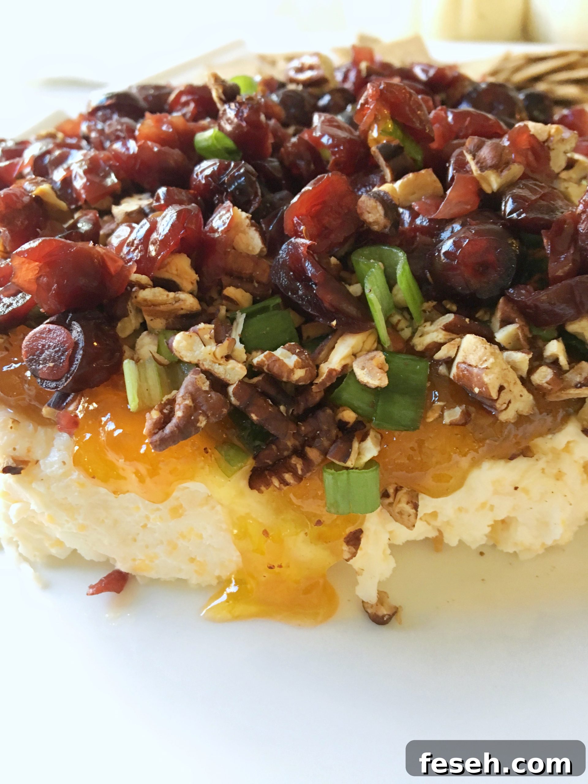 closeup of holiday harvest spread appetizer
