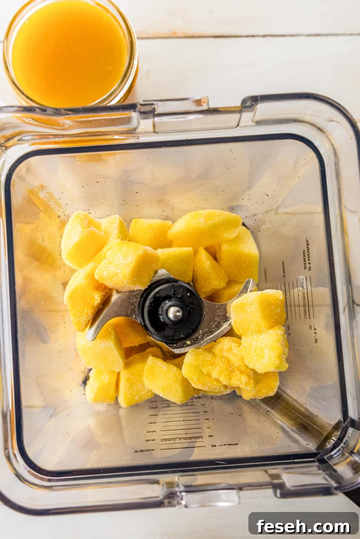 ingredients in a blender