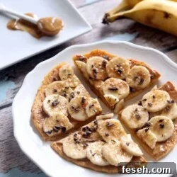 breakfast pizza with banana