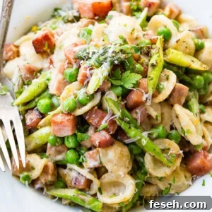 Ham and Asparagus Lemon Cream Pasta