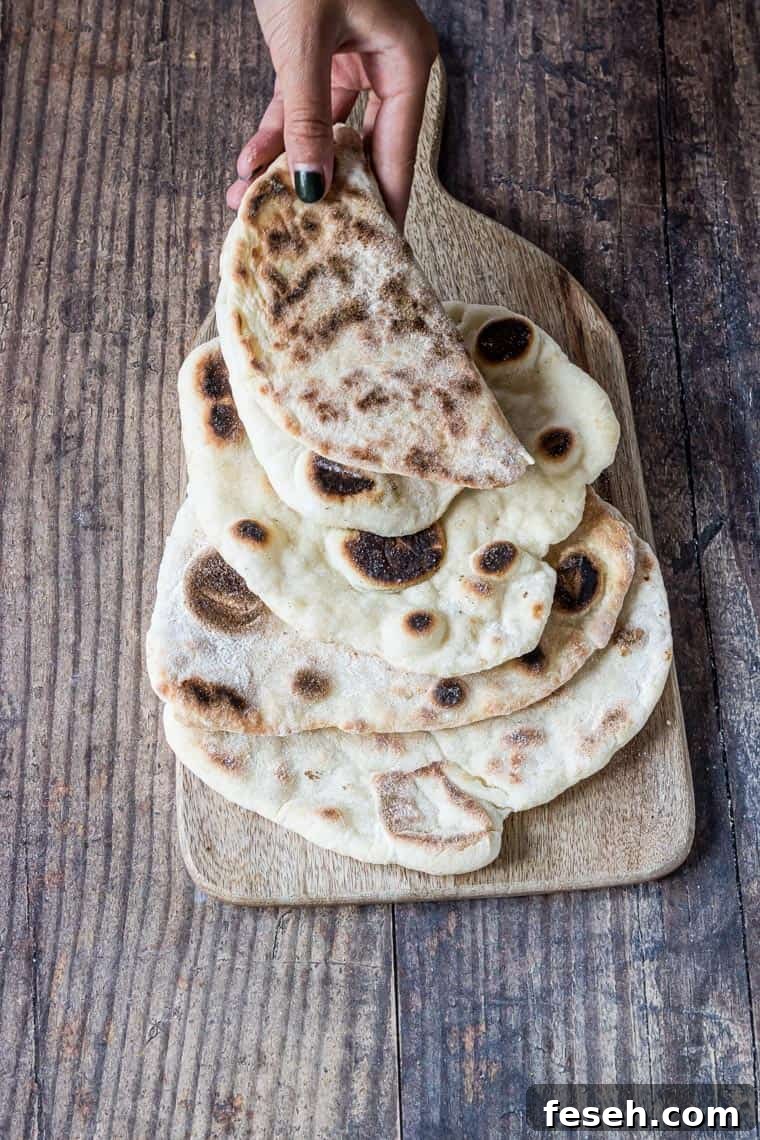 flatbread on a cutting board