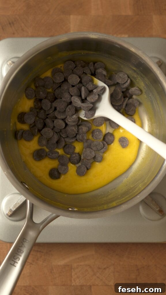 add the dark chocolate