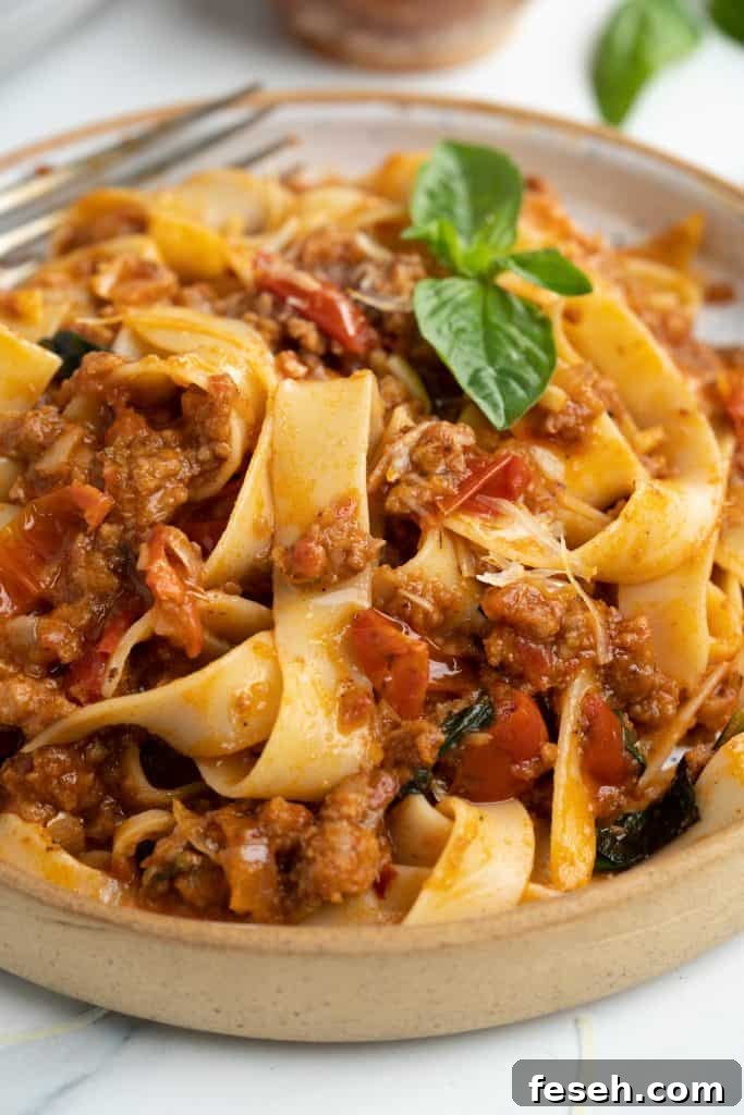 Pappardelle Pasta With Italian Sausage -1