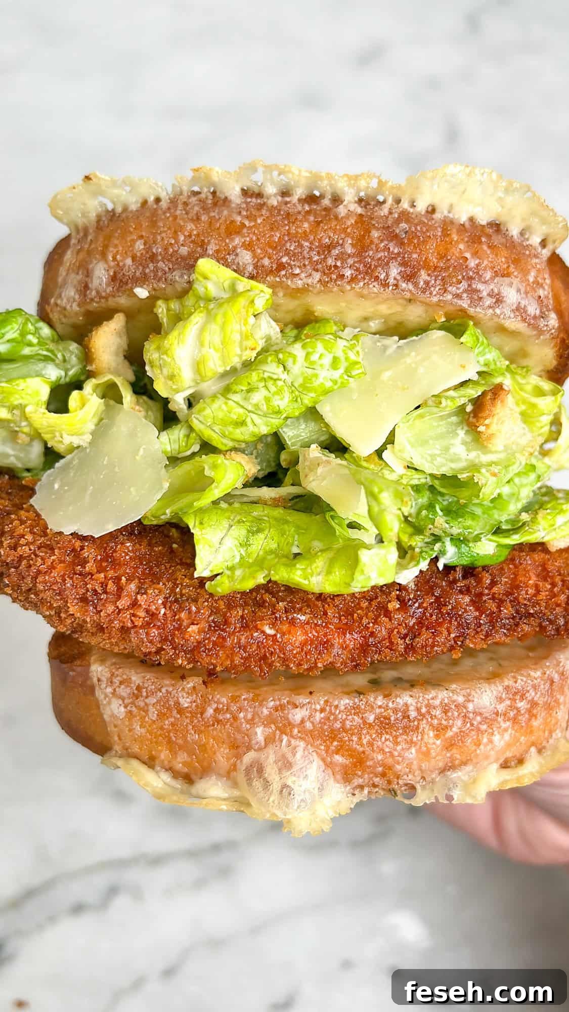 chicken caesar salad sandwich