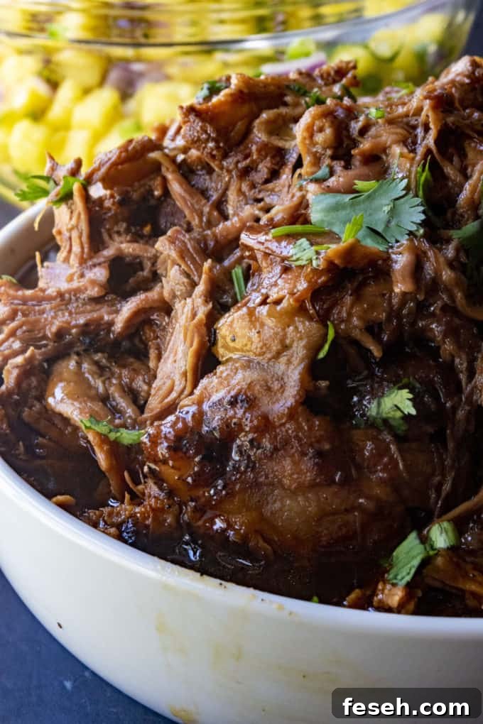 hawaiian pulled pork in a bowl