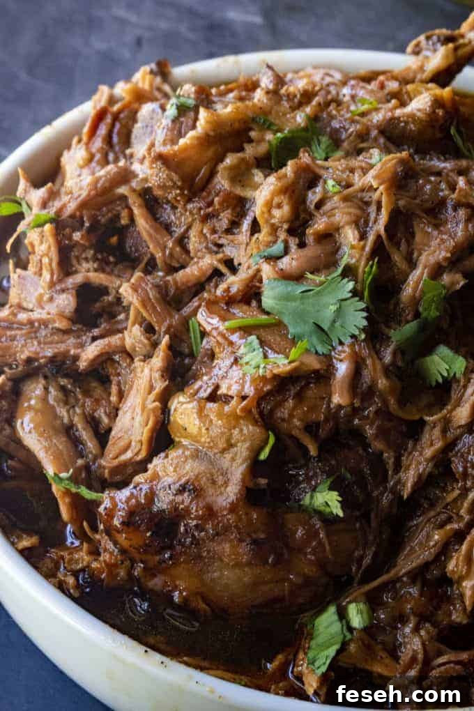 pulled pork in a bowl