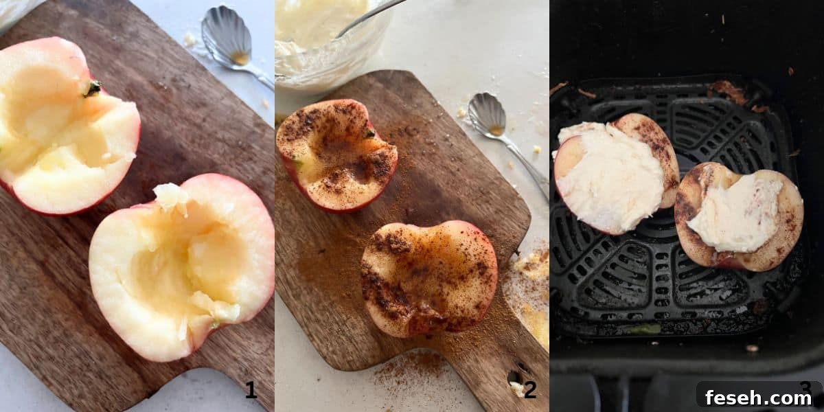 How to make baked apples in the air fryer.
