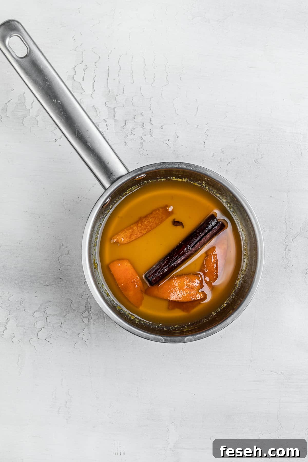 Sticky sauce in a saucepan.