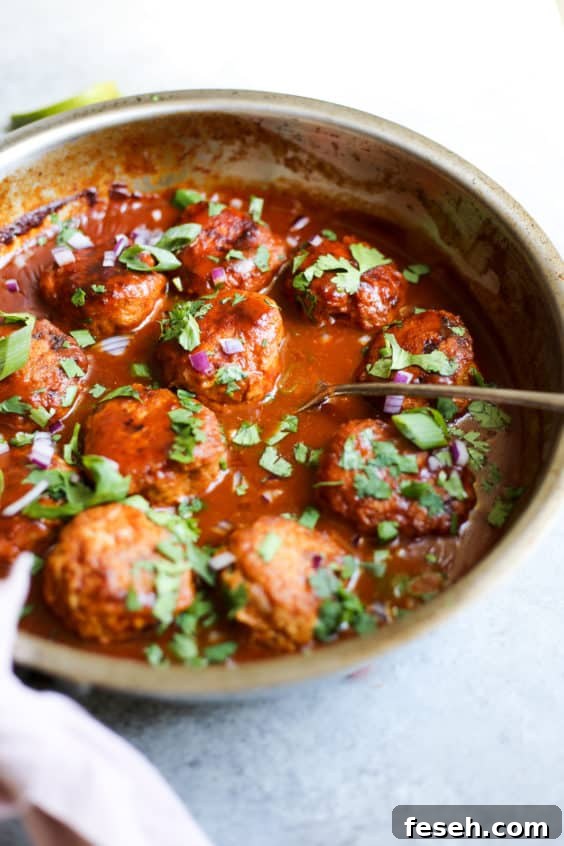 Whole30 Chicken Enchilada Meatballs
