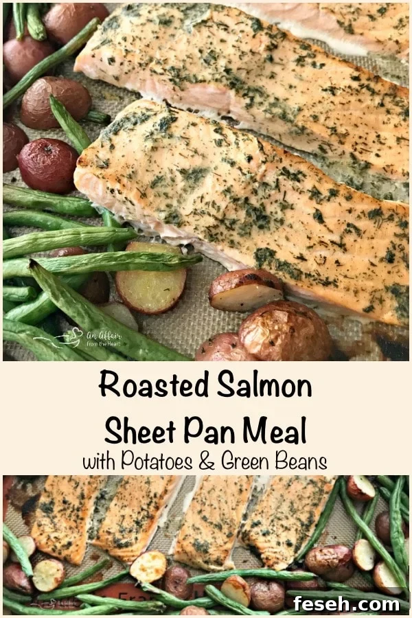 Roasted Salmon Sheet Pan Meal with Potatoes & Green Beans