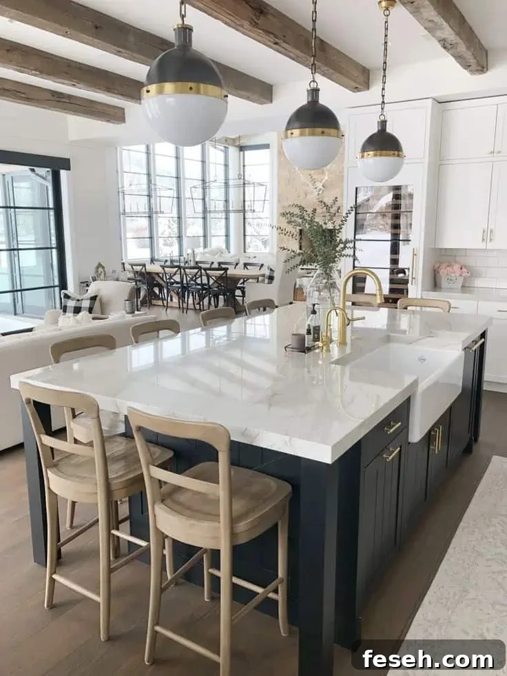 a black and white kitchen