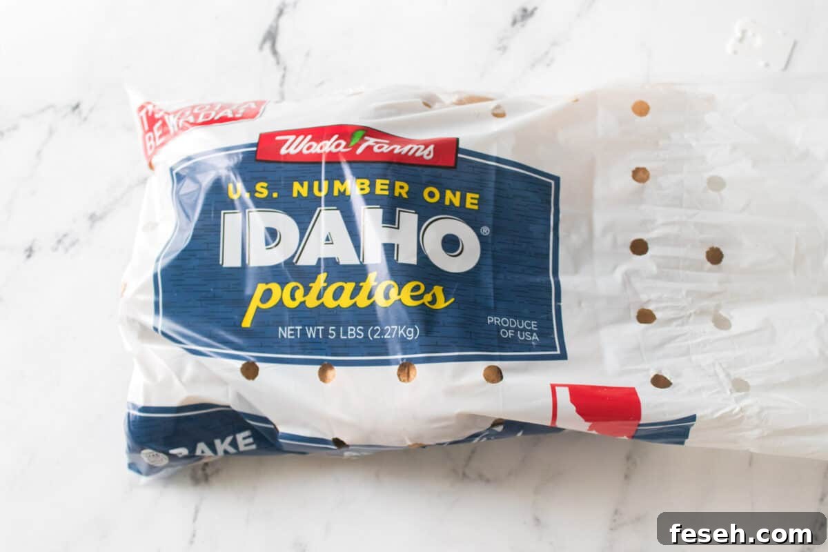 bag of Wada Farms potatoes on counter