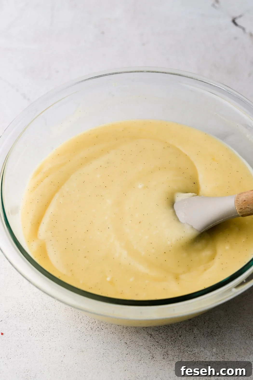 finished pastry cream; thickened but not stiff