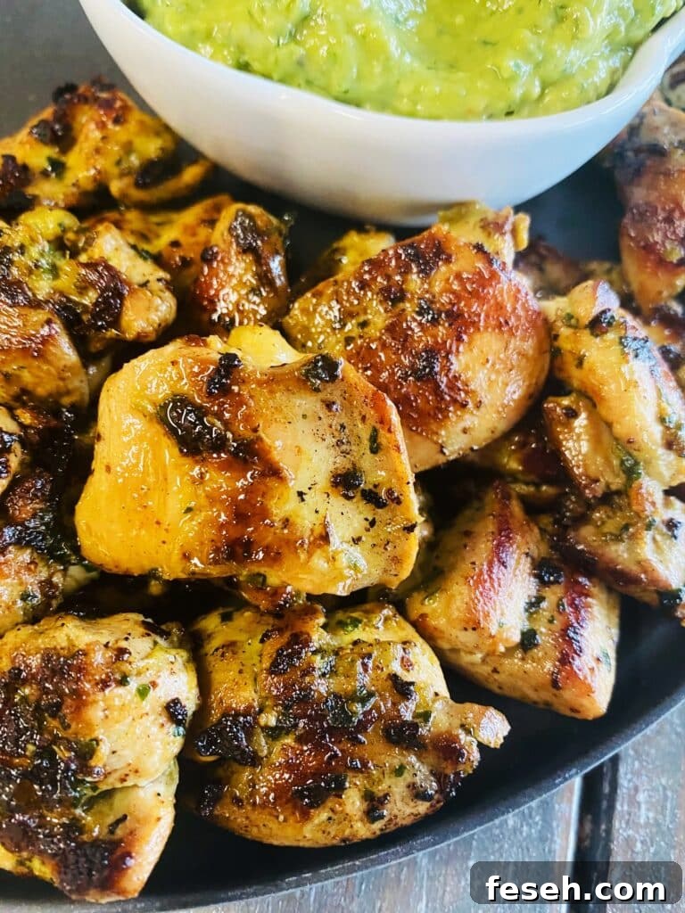 Blackstone Chicken with Avocado Chimichurri
