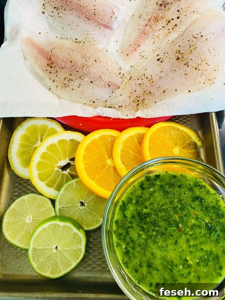 ingredients for the dinner on a tray