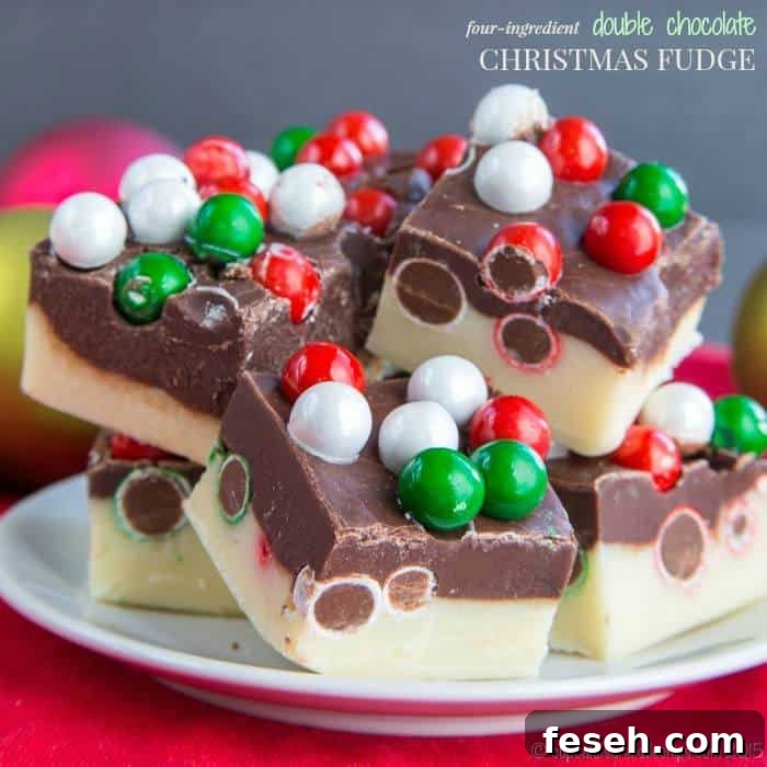Image for Four-Ingredient Double Chocolate Christmas Fudge