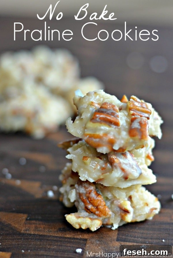 Image for No Bake Praline Cookies - Mrs Happy Homemaker
