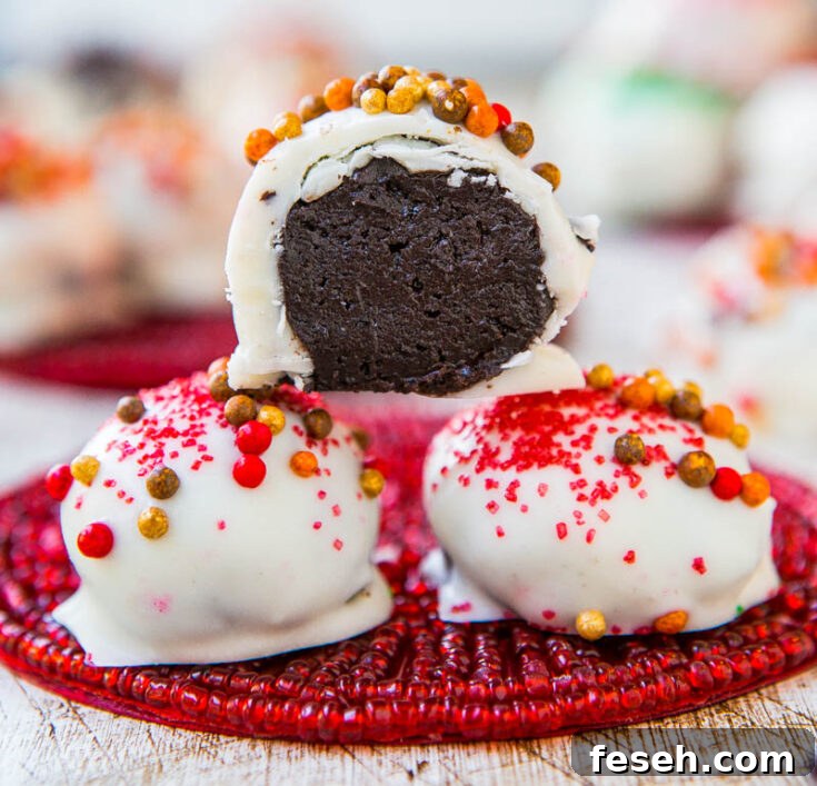 Image for White Chocolate-Dipped Oreo Balls Recipe