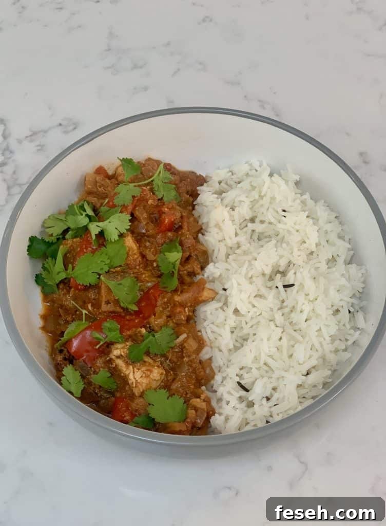 Chicken Rogan Josh served