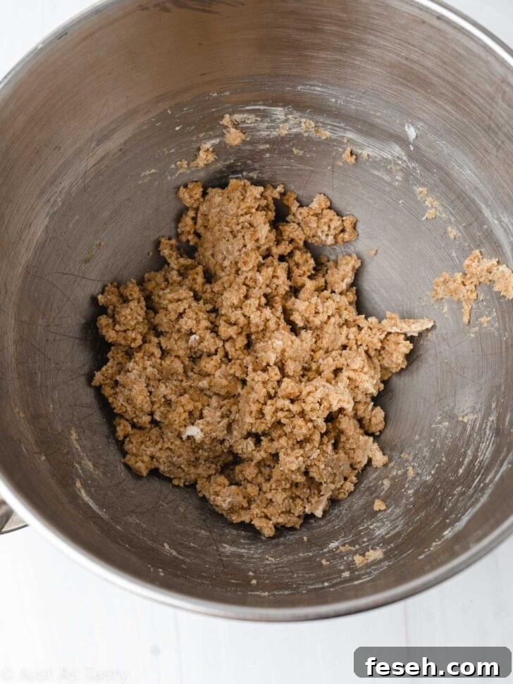 Gingerbread truffle mixture in a bowl.