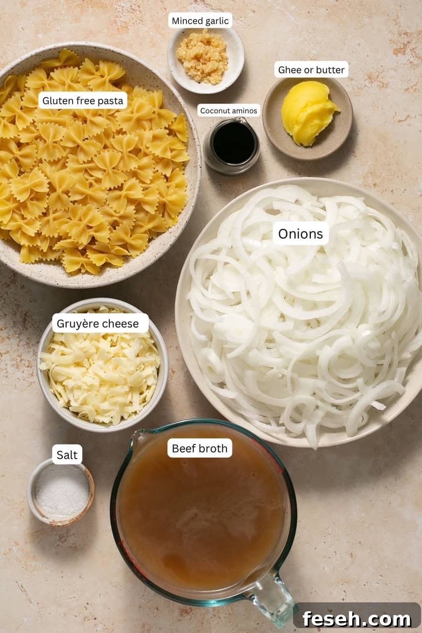 recipe ingredients in small bowls and labeled
