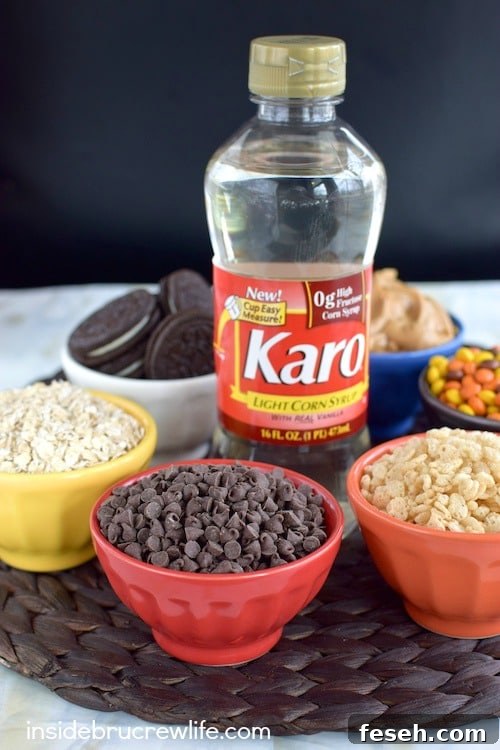 Peanut Butter Cookies and Cream Granola Bars ingredients