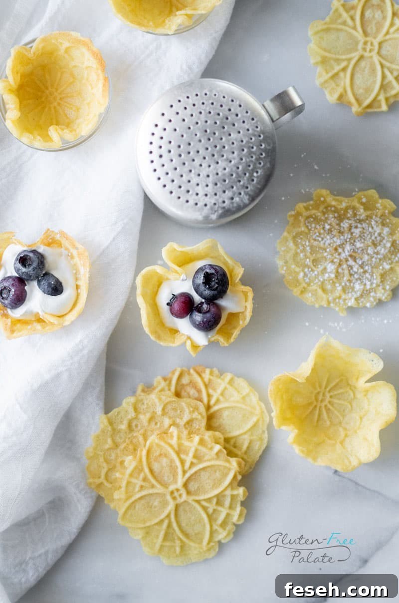 top down view of cooked gluten-free pizzelle