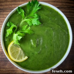 creamy celery soup with spinach