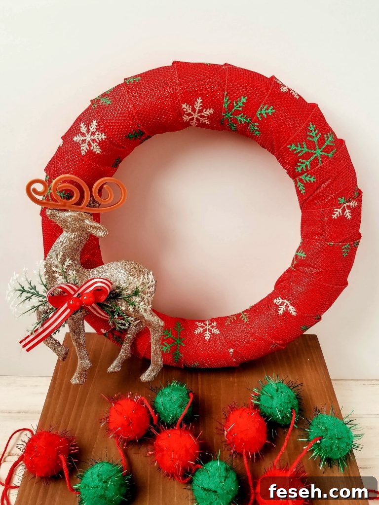 DIY Dollar Tree Christmas Wreath