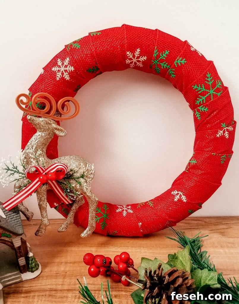 DIY Dollar Tree Christmas Wreath