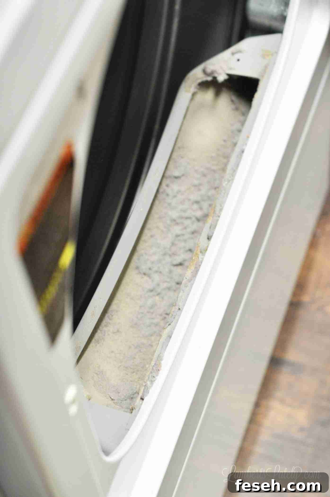 dryer vent without filter; lots of lint