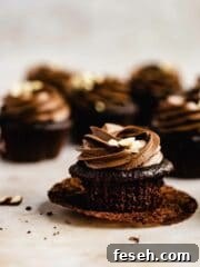 Frosted Nutella cupcake