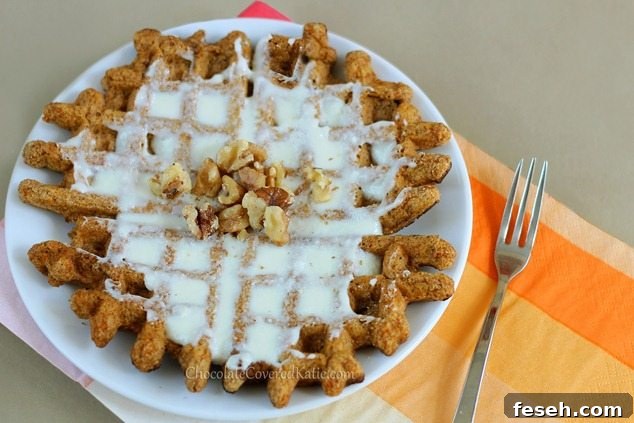 Super-Healthy Carrot Cake Waffles