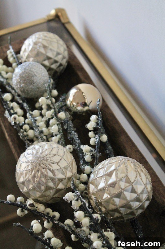 ornament bowl styled with berries