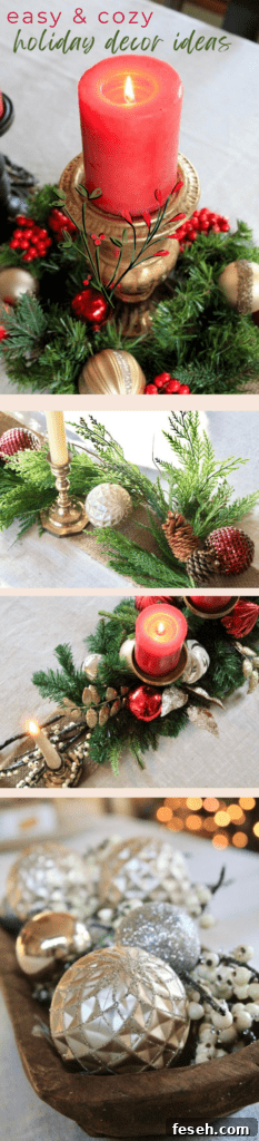 cozy elegant christmas table