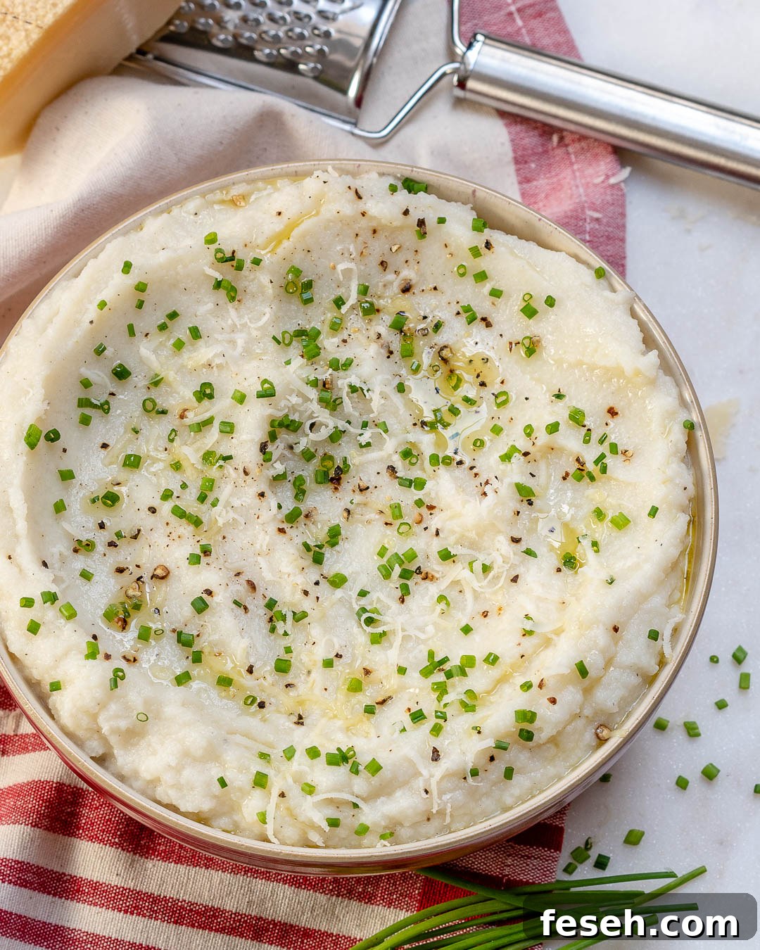 Garlicy Parm Mashed Cauliflower Ingredients