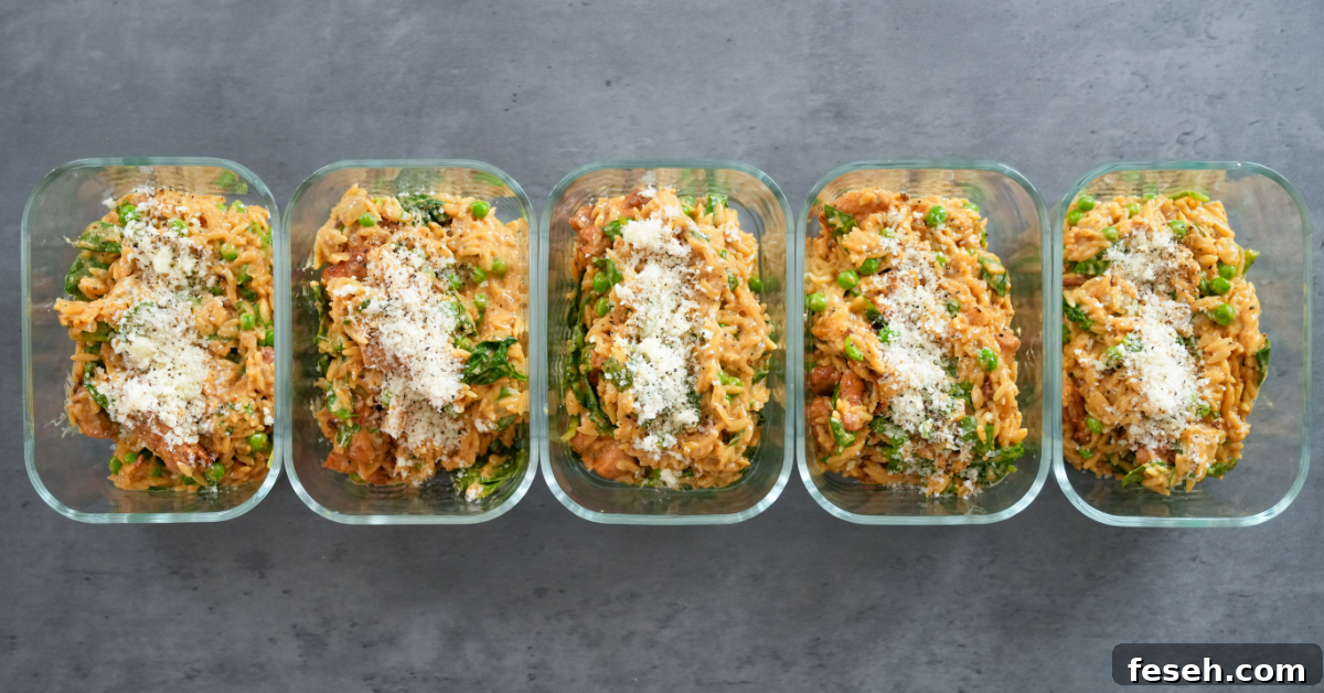 Lemon Chicken Orzo Meal Prep #1