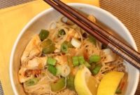 Thai Red Curry Chicken with Rice Noodles Recipe for Bold Flavor