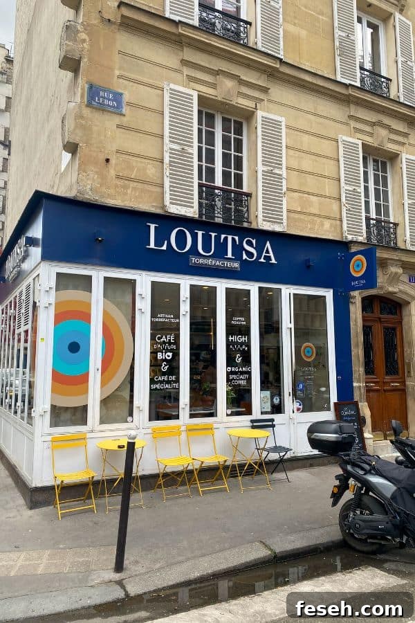 Cafe Loutsa in the Ternes Wagram Pereire neighborhood in Paris France
